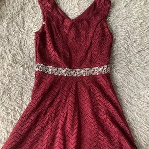 Shimmer Burgundy Dress